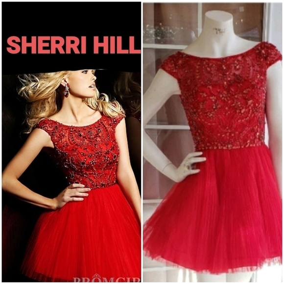 ❤PROM Sherri Hill GOURGUES‎ Dress - Picture 1 of 9